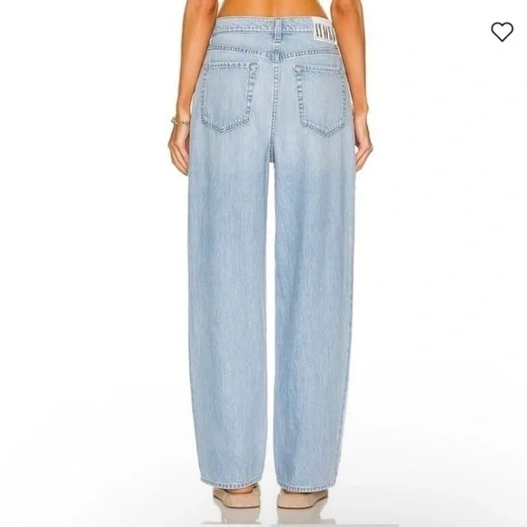 MOTHER Pleated Fun Dip Puddle Jeans Snacks High Rise Barrel Leg Just A Nibble 31 - Picture 9 of 14